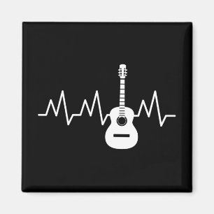 Acoustic Guitar Heart Beat Magnet