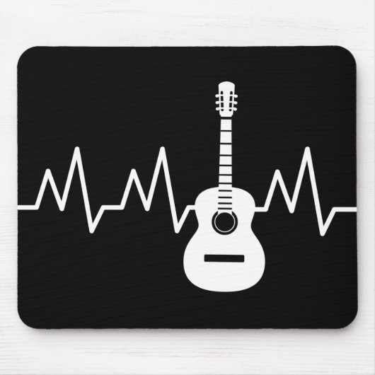 Acoustic Guitar Heart Beat Mousepad (Vorne)