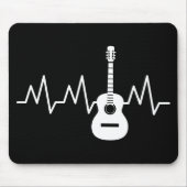 Acoustic Guitar Heart Beat Mousepad (Vorne)