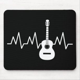 Acoustic Guitar Heart Beat Mousepad