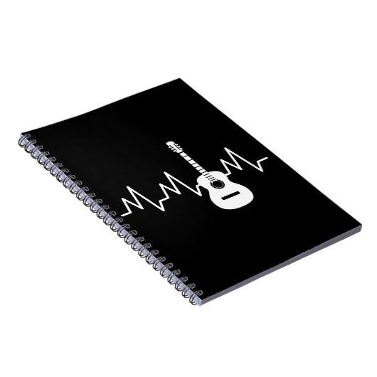 Acoustic Guitar Heart Beat Notizblock (Rechte Seite)