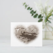 Acoustic Guitar Heart Postkarte (Stehend Vorderseite)