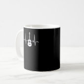 Acoustic Guitar Heartbeat Kaffeetasse (Vorderseite Links)