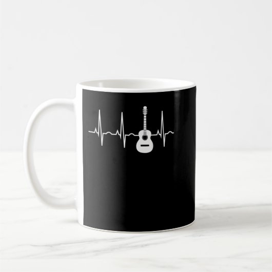 Acoustic Guitar Heartbeat Kaffeetasse (Links)