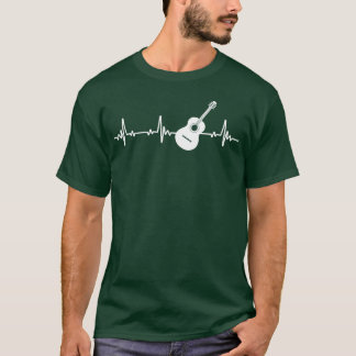 Acoustic Guitar Heartbeat Musician Band Guitars re T-Shirt