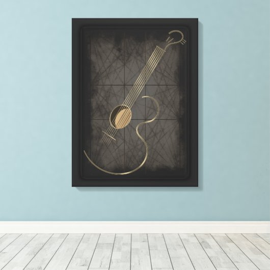 Acoustic Guitar Leinwand Wall Art (Insitu (Holzboden))