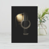 Acoustic Guitar Lite Dankeskarte (Stehend Vorderseite)