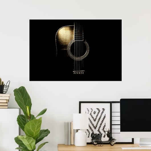 Acoustic Guitar Lite Poster (Heimbüro)