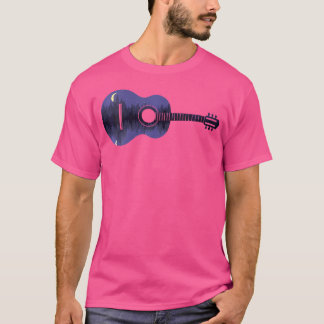 Acoustic Guitar Night Landschaft T-Shirt