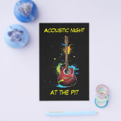 Acoustic Guitar Paint Splats Flyer (Einzeln)
