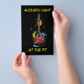 Acoustic Guitar Paint Splats Flyer (Handgriff)