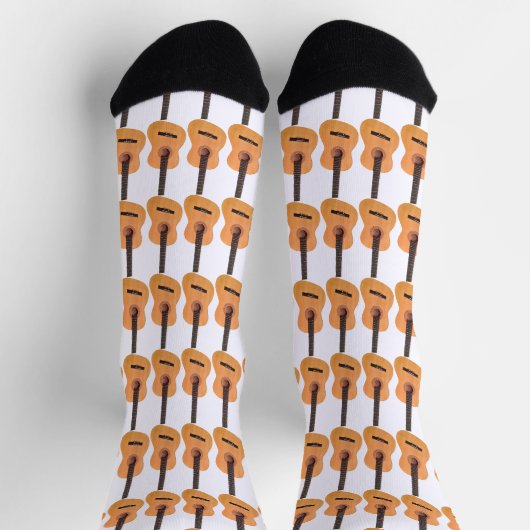 Acoustic Guitar Pattern Socken (Oben)
