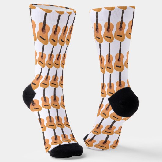 Acoustic Guitar Pattern Socken (Gewinkelt)