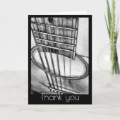 Acoustic Guitar Perspective Strings Danke Karte (Vorderseite)