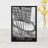 Acoustic Guitar Perspective Strings Danke Karte (Gelbe Blume)