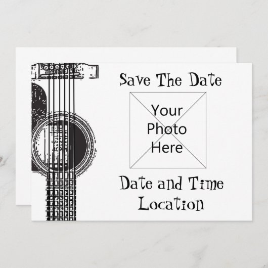 Acoustic Guitar Save the Date (Vorne/Hinten)