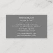 Acoustic Guitar Sketch Wasserfarbe Visitenkarte (Rückseite)