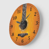 Acoustic Guitar Wall Clock Große Wanduhr (Winkel)