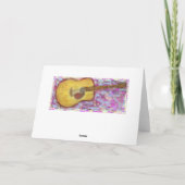 Acoustic Guitar Weltfrieden Feiertagskarte (Rückseite)