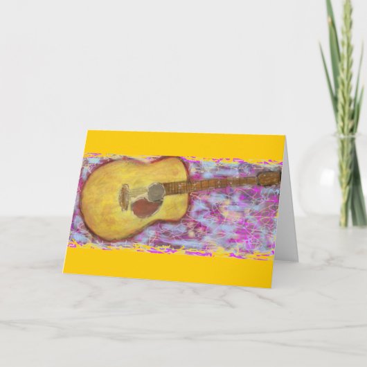 Acoustic Guitar Weltfrieden Feiertagskarte (Vorderseite)