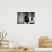 Acoustic Guitars B&W Foto Poster (Küche)