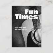 ACOUSTIC MUSIC GUITAR Party Einladungskarte (Rückseite)