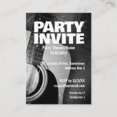 ACOUSTIC MUSIC GUITAR Party Einladungskarte (Vorderseite)