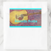 Acoustic Rocks Rechteckiger Aufkleber (Tasche)