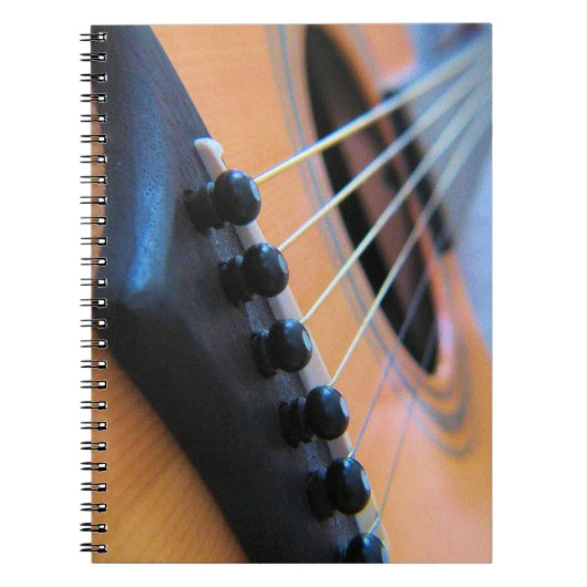 Acoustic String Guitar Notebook Notizblock (Vorderseite)