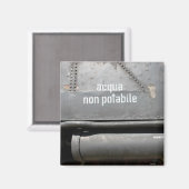 Acqua Non Potabile - Trinken Sie nicht Magnet (Vorderseite/Rückseite)