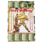 Acquarius - Happy Birthday Medium Gift Bag Mittlere Geschenktüte (Vorderseite)
