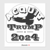 Acquit TRUMP 2024 Aufkleber (Blatt)