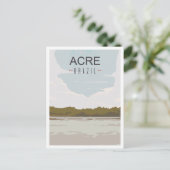 Acre Brazil Art Vintage Travel Illustration Postkarte (Stehend Vorderseite)