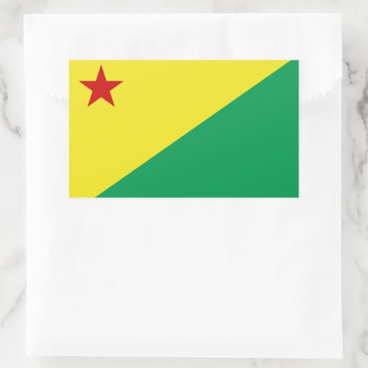 Acre state rechteckiger aufkleber (Tasche)