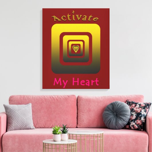 Acrílica Activate My Heart Leinwanddruck (Insitu (Wohnzimmer))