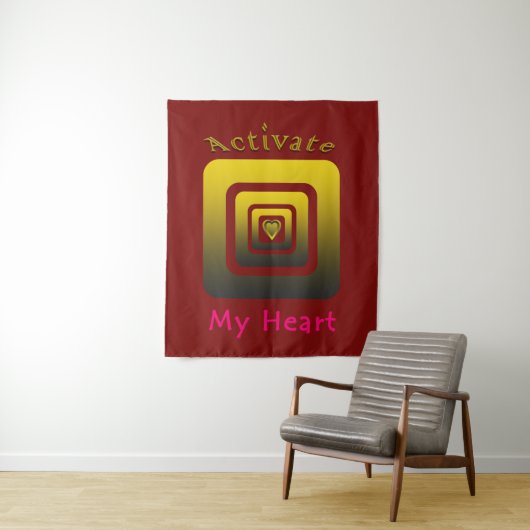 Acrílica Activate My Heart Wandteppich (Beispiel)