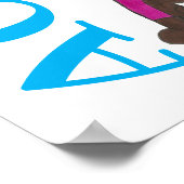 ACRO Acrobatics Dance School Studio Lehrerin Art Poster (Ecke)