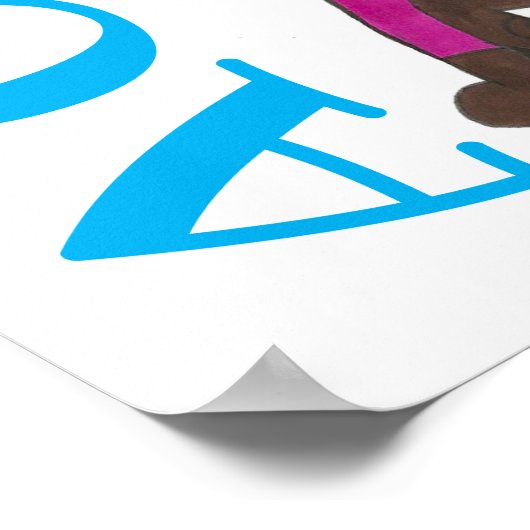 ACRO Acrobatics Dance School Studio Lehrerin Art Poster (Ecke)