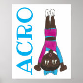 ACRO Acrobatics Dance School Studio Lehrerin Art Poster (Vorne)