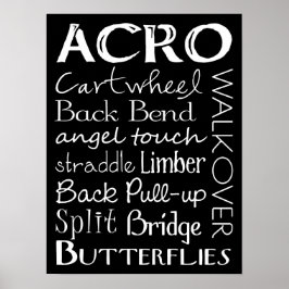 Acro Dance Subway Art Poster