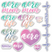 Acro Life und Acro Mama Vinyl Decal Stickers Aufkleber (Vorderseite)
