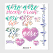 Acro Life und Acro Mama Vinyl Decal Stickers Aufkleber (Blatt)