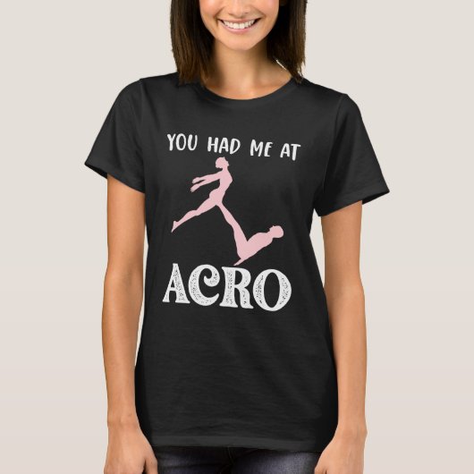 Acro Yoga Lovers Geschenk für Paare, Acrobatic Gym T-Shirt (Vorderseite)