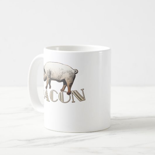 Acrobat BACON Pig Kaffeetasse (Vorderseite Links)