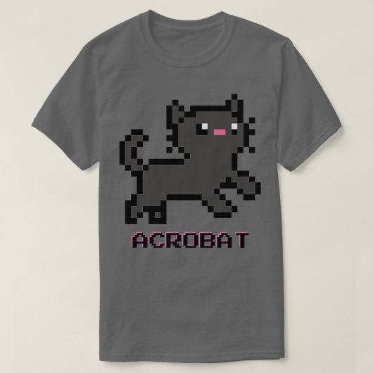 Acrobat Cat Dark Gray TShirt (Design vorne)