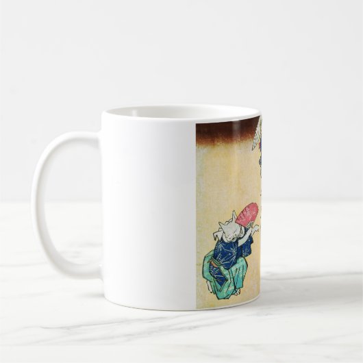 Acrobat Cat, Hiroshige, Ukiyo-e Kaffeetasse (Links)