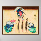 Acrobat Cat, Hiroshige, Ukiyo-e Poster (Vorne)