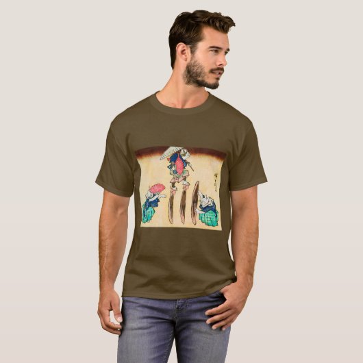 Acrobat Cat, Hiroshige, Ukiyo-e T-Shirt (Vorne ganz)