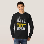 Acrobat Eat Sleep Back Repeat Gymnastik T-Shirt (Vorne ganz)