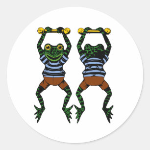 Acrobat Frogs Stickers
